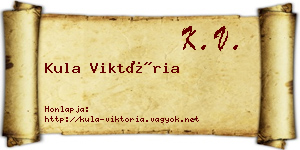 Kula Viktória névjegykártya